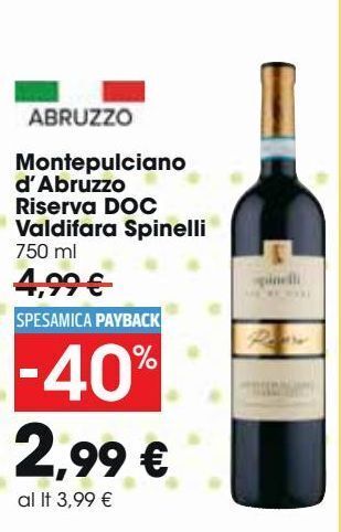 Montepulciano d'abruzzo riserva doc valdifara spinelli