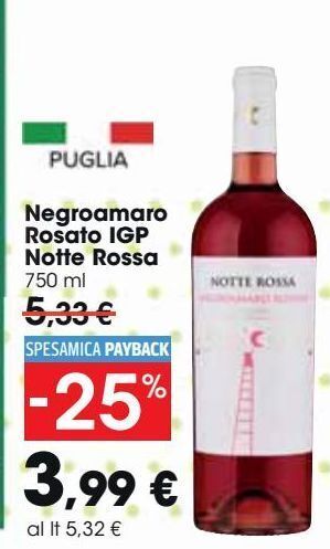 Negroamaro rosato igp notte rossa