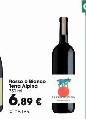 Carrefour Market Rosso o bianco terra alpina offerta