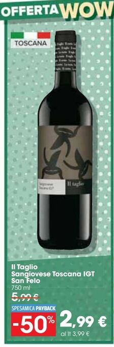 Il taglio sangiovese toscana igt san felo