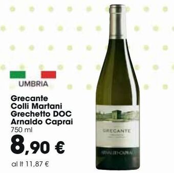 Carrefour Market Grecante colli martani grechetto doc arnaldo caprai offerta