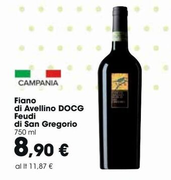 Carrefour Market Fiano di avellino docg feudi di san gregorio offerta