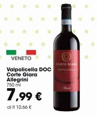 Carrefour Market Valpolicella doc corte giara allegrini offerta