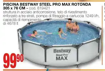 Mondo Brico Piscina bestway steel pro max rotonda 305 x 76 cm offerta