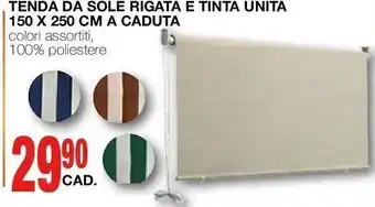 Mondo Brico Tenda da sole rigata e tinta unita 150x250cm a caduta offerta