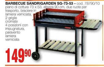 Mondo Brico Barbecue sandrigarden sg-73-53 offerta
