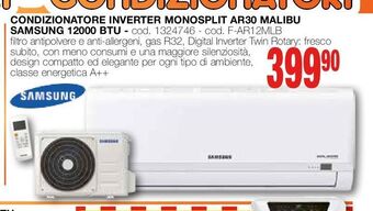 Mondo Brico Condizionatore inverter monosplit ar30 malibu samsung 12000 btu offerta