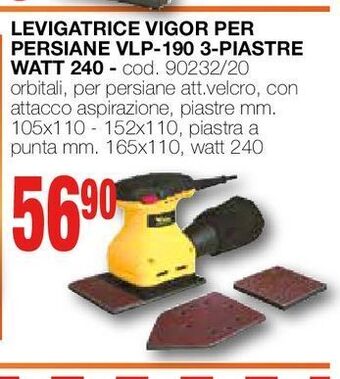 Levigatrice vigor per persiane vlp-190 3-piastre watt 240