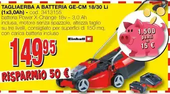 Mondo Brico Tagliaerba a batteria ge-cm 18/30 li offerta