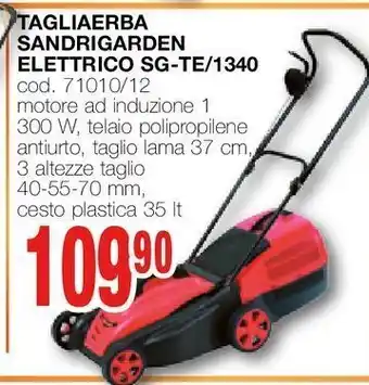 Mondo Brico Tagliaerba sandrigarden elettrico sg-te/1340 offerta