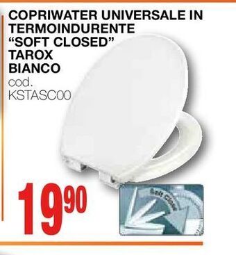 Copriwater universale in termoindurente ''soft closed'' tarox bianco