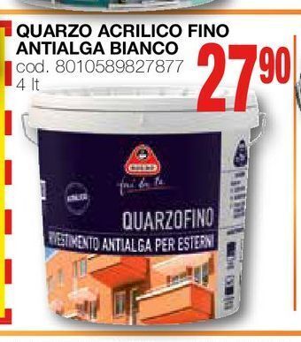 Quarzo acrilico fino antialga bianco