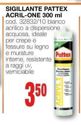 Mondo Brico Sigillante pattex acril-one 300 ml offerta