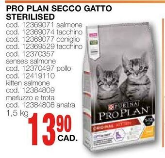 Pro plan secco gatto sterilised