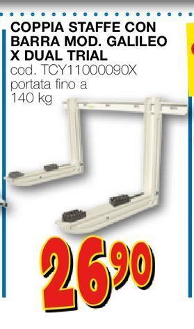 Coppia staffe con barra mod. galileo x dual trial