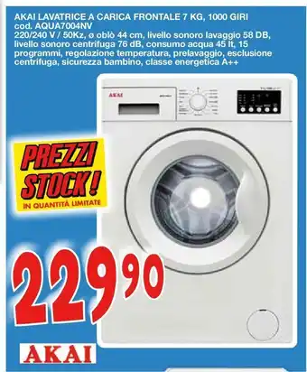 Mondo Brico Akai lavatrice a carica frontale offerta