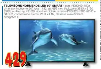 Mondo Brico Televisione normende led 50" smart offerta
