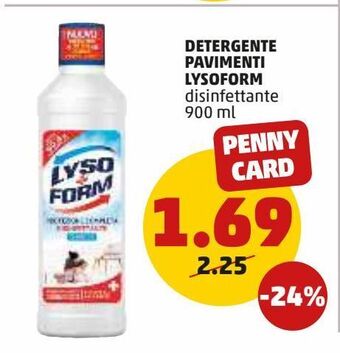 PENNY Detergente pavimenti lysoform offerta