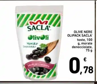 Spazio Conad Olive nere saclà olipack toste 100g, morate denocciolate 75g offerta