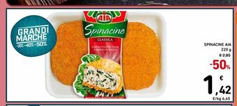 Spazio Conad Spinacine aia 220g offerta