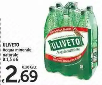 Carrefour Market Uliveto Acqua Minerale Naturale 1,5lt x 6 offerta