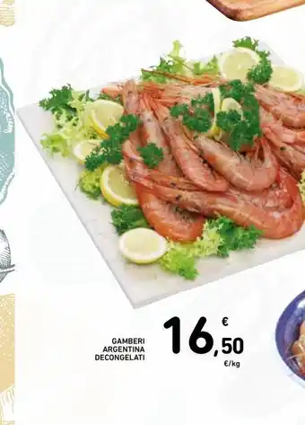 Spazio Conad Gamberi argentina decongelato al kg offerta
