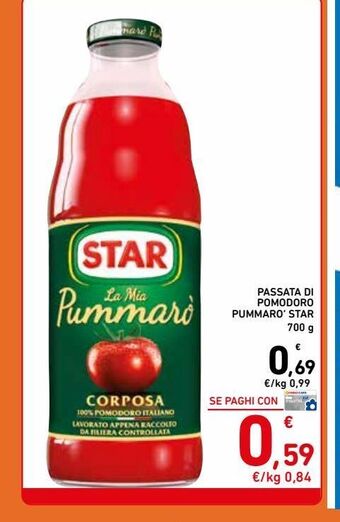 Spazio Conad Passata di pomodoro pummarò star 700g offerta