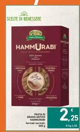 Spazio Conad Pasta di grano antico hammurabi formati normali 500g offerta