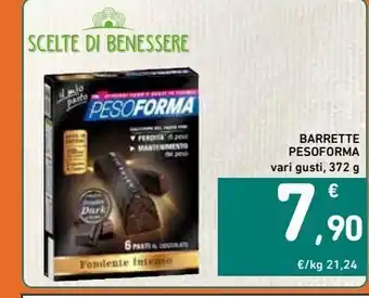 Barrette pesoforma vari gusti 372 g