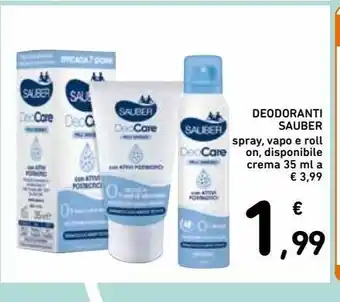 Spazio Conad Deodorante sauber spray, vapo, roll on offerta