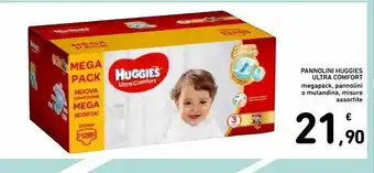 Spazio Conad Pannolini huggies ultra comfort megapack, pannolini o mutandina , misure assortite offerta