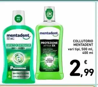 Spazio Conad Colluttorio mentadent vari tipi offerta