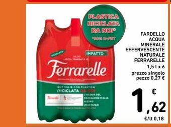 Spazio Conad Fardello acqua minerale effervescente naturale ferrarelle 1.5 l x6 offerta