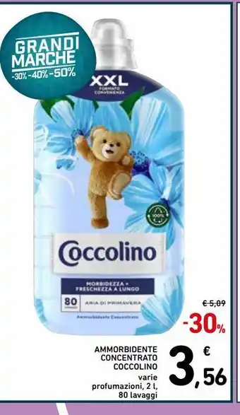 Spazio Conad Ammorbidente concentrato coccolino varie profumazioni 2 l 80 lavaggi offerta