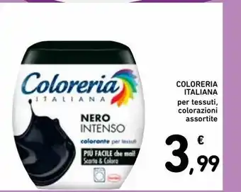 Coloreria italiana per tessuti, colorazioni assortite