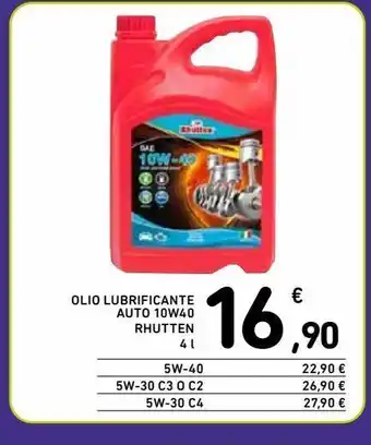 Spazio Conad Olio lubrificante rhutten auto 10w40 4 l offerta