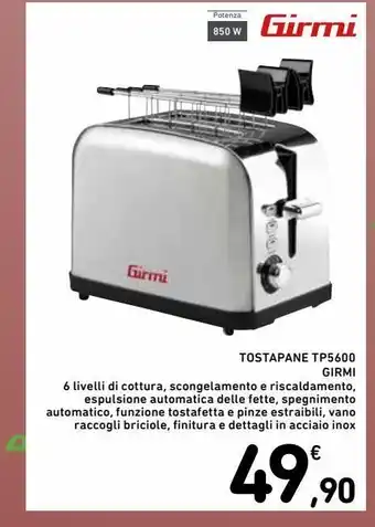 Spazio Conad Tostapane girmi tp5600 offerta
