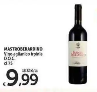 Carrefour Market Mastroberardino Vino Aglianico Irpinia D.O.C 75cl offerta