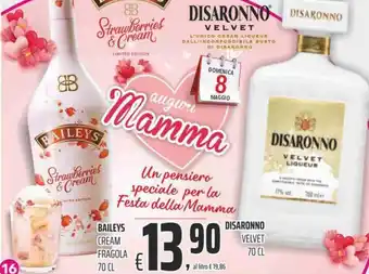 Coop Baileys Cream Fragola 70 cl E Disaronno Velvet 70 cl offerta