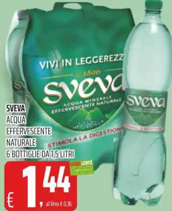 Sveva Acqua Effervescente Naturale 6 Bottiglie da 1,5 litri
