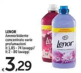 Carrefour Market Lenor Ammorbidente Concentrato Varie Profumazioni 1,85lt - 74 lavaggi offerta