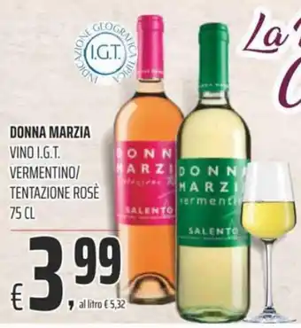 Coop Donna Marzia Vino I.G.T. Vermentino Tentazione Rosè 75 cl offerta