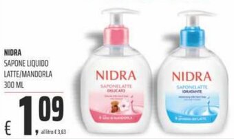 Coop Nidra Sapone Liquido Latte/Mandorla 300 ml offerta