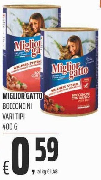Coop Miglior Gatto Bocconcini vari tipi 400 g offerta