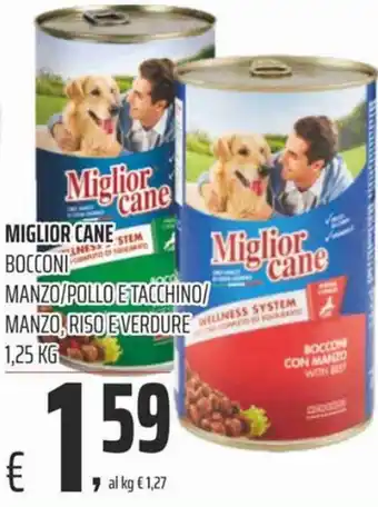 Coop Miglior Cane Bocconi manzo/pollo e tacchino/manzo, riso e verdure 1,25 kg offerta