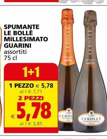 Spumante le bollè millesimato guarini
