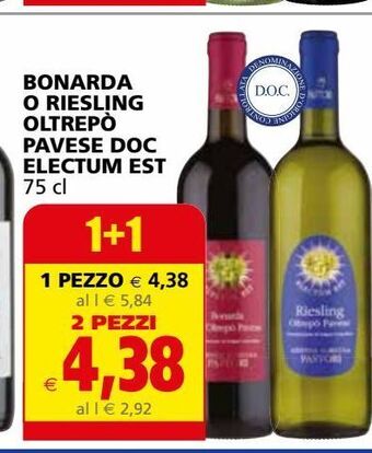 Il Gigante Bonarda o riesling oltrepo pavese doc electum est offerta