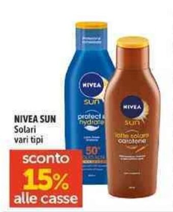 Carrefour Market Nivea Sun Solari vari tipi offerta