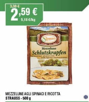 Strauss Mezzelune Agli Spinaci e Ricotta 500 g