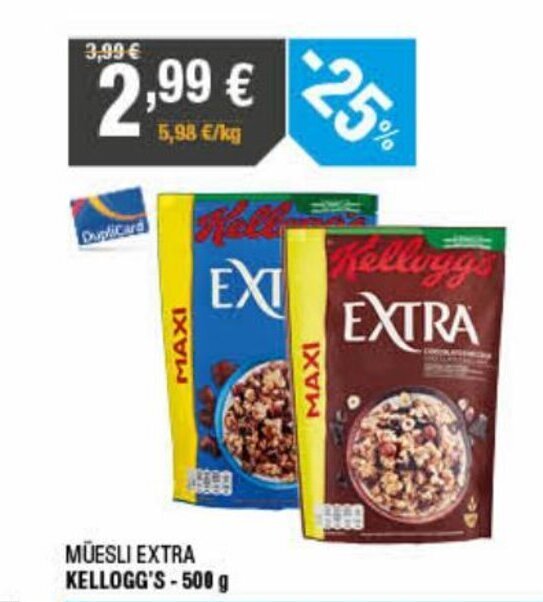 Kellogg's Müesli Extra 500g offerta di Poli